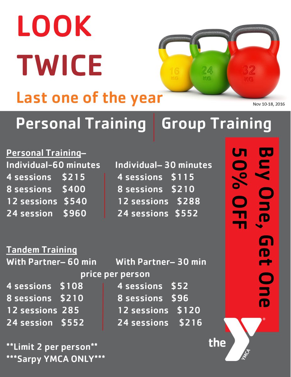 New Tandem Training Prices!  #sarpyYMCA