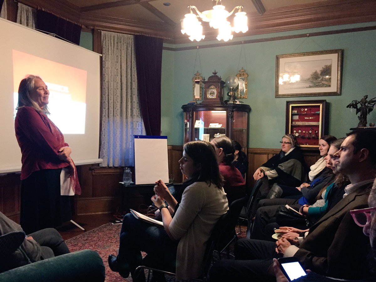 RoeddeHouse's tweet photo. Jen Boyes-Manseau, former artistic director of Dramamuse on her inspiring career of theatrical collaborations w/museums #LMME https://t.co/QZAtZ6wxKi