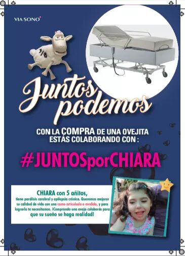 VIASONO's tweet photo. #JuntosporChiara Con la compra de una ovejita mejorás la calidad de vida de Chiara #viasono  #Solidaridad #infancia @Vivalatarde690 https://t.co/ev8Pil0GbT
