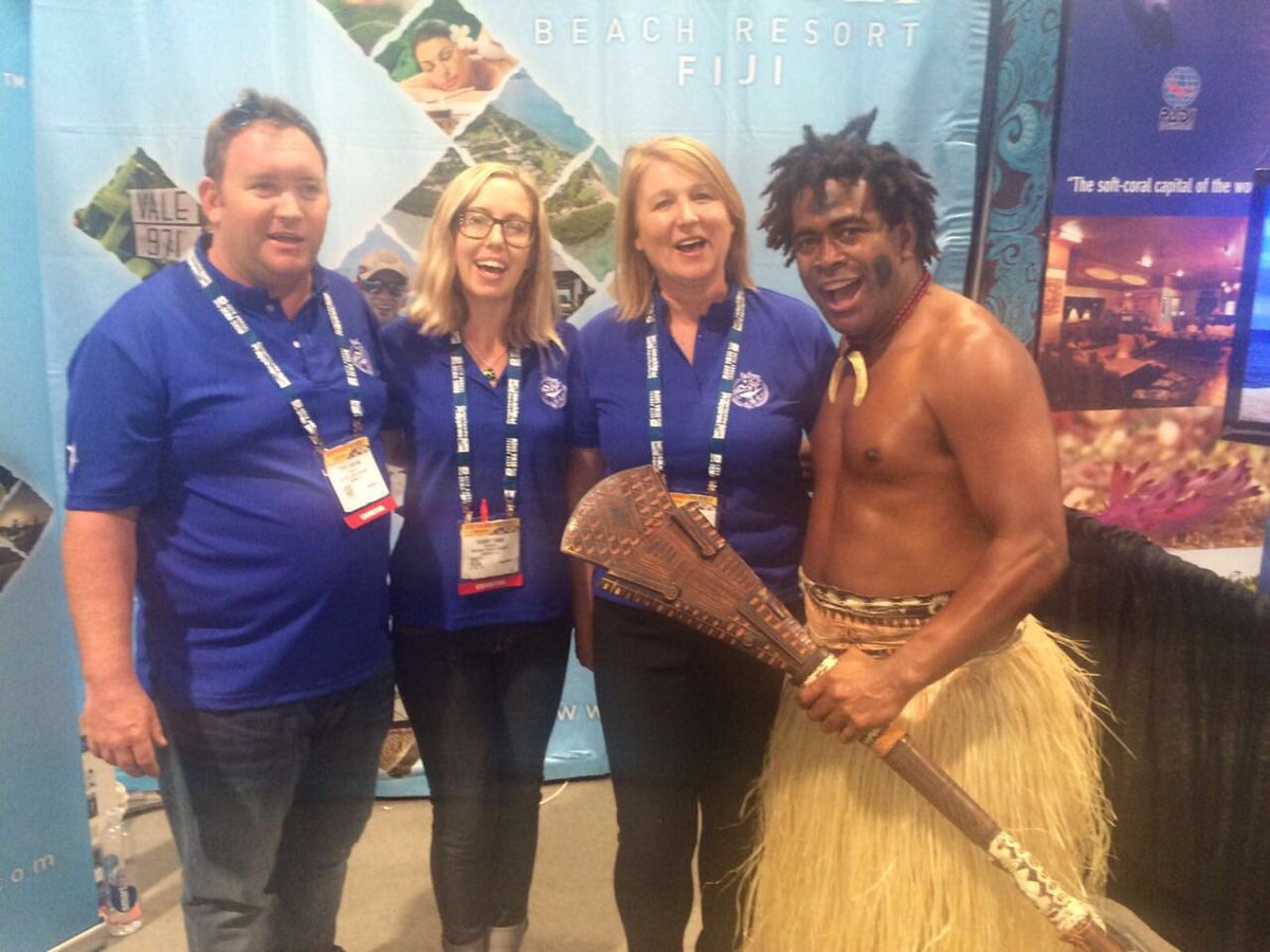 VolivoliBeach's tweet photo. #demashow2016 is under way! #Volivolibeachresort has amazing #DEMA specials #Suncoastfiji https://t.co/MvutEkUj8F