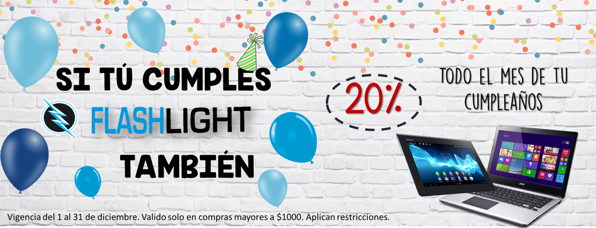 FlashlightRed's tweet photo. En Flashlight si tu cumples nosotros también #SorpresasFlash, por eso celebramos contigo TODO el mes de tu cumpleaños https://t.co/Toy1diPWvL