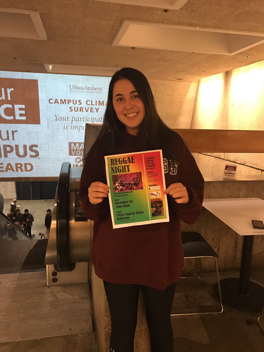 UMassPHC's tweet photo. Don't miss out on reggae night happening now in the student union ballroom until 10 tonight to benefit the children of Haiti!! https://t.co/pkRKXj184O