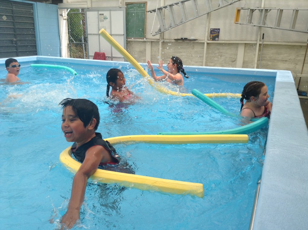 room3bromley's tweet photo. Feeling pretty brave in the pool for the first time this term. Pretty chilly day for it! https://t.co/La5SSD4PPy