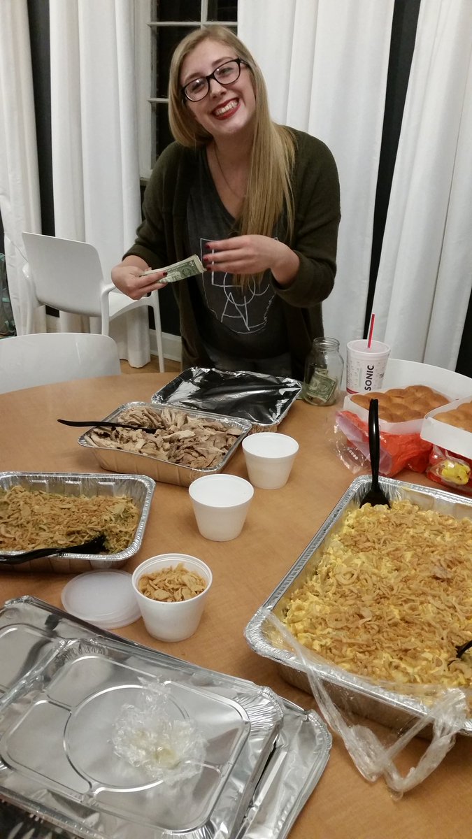 OrderZetaSigma's tweet photo. Happening now! #OrderOfOmega potluck! Only $5 for a great Thanksgiving meal. Bring in canned food for service hours, too!! https://t.co/97zlGfiEj5