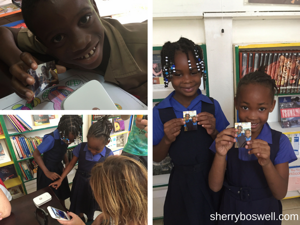 sherryboswell's tweet photo. a6. My newest tool is the @HP Sprocket smartphone printer. So much fun using tech to share with new friends in Jamaica. #TNTSLC #CTASLC https://t.co/Ri6fL2p9Ys