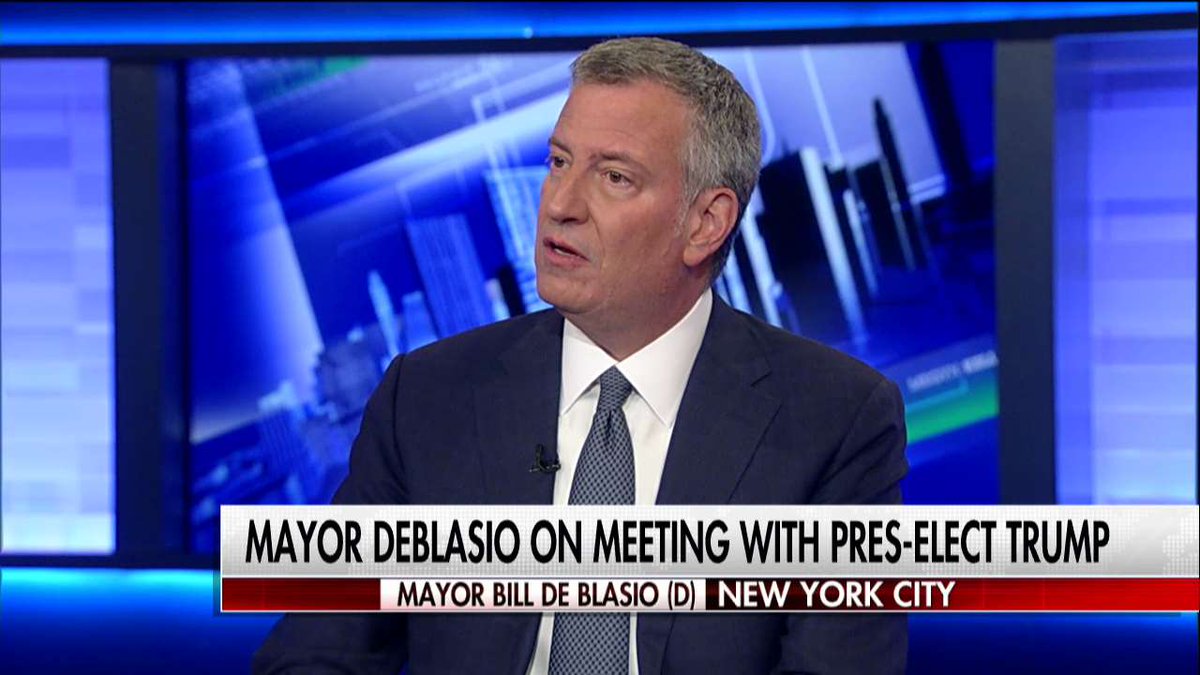 FoxNews's tweet photo. .@NYCMayor: "In this city, there were times when [Rudy Giuliani] was not a force for unity." #KellyFile https://t.co/nyrxRAb13w