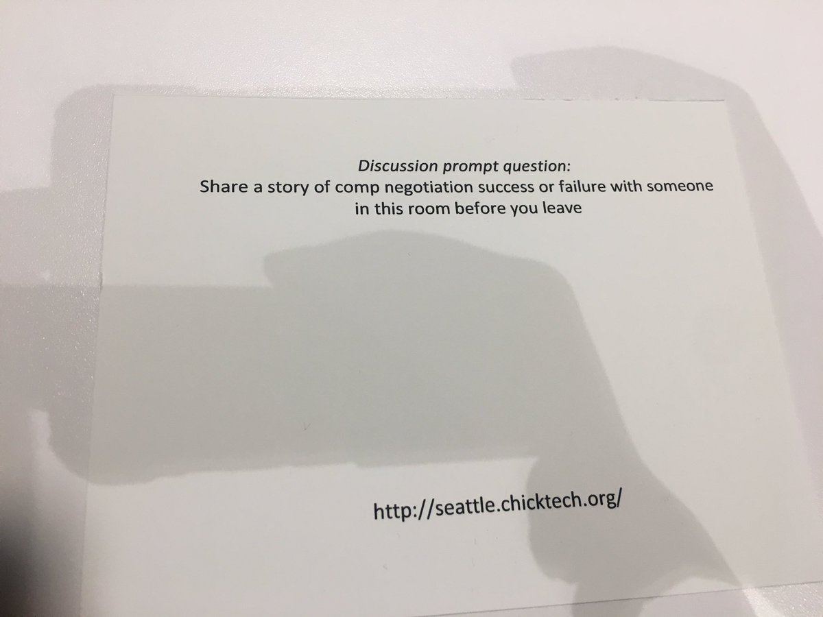 SoGulley's tweet image. The table prompt question. #salarynegotiation #ChickTechSea #Uber