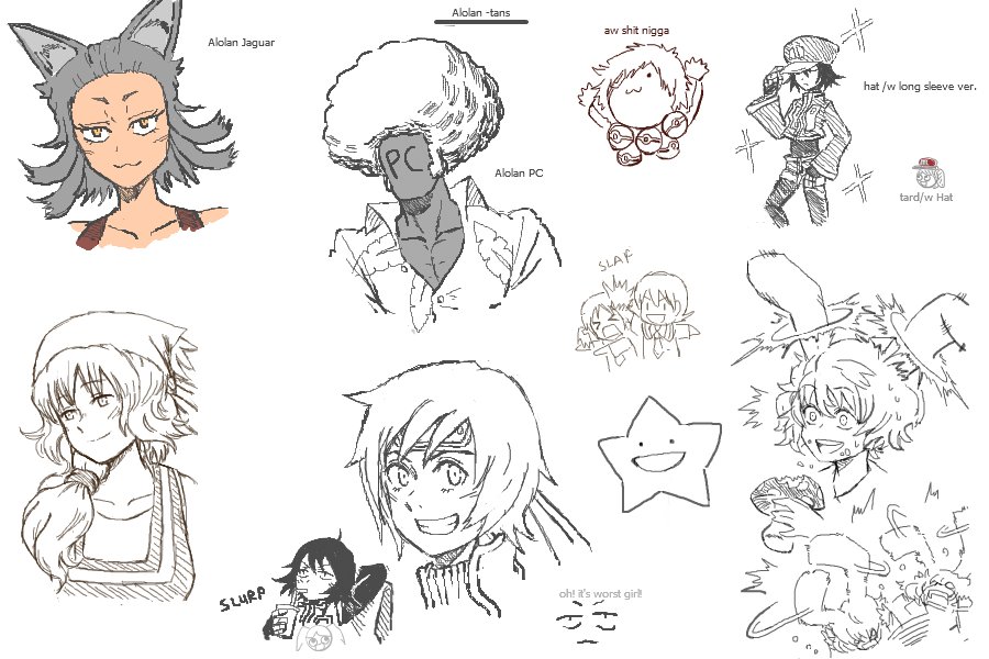 Drawings and doodles from yesterday. 