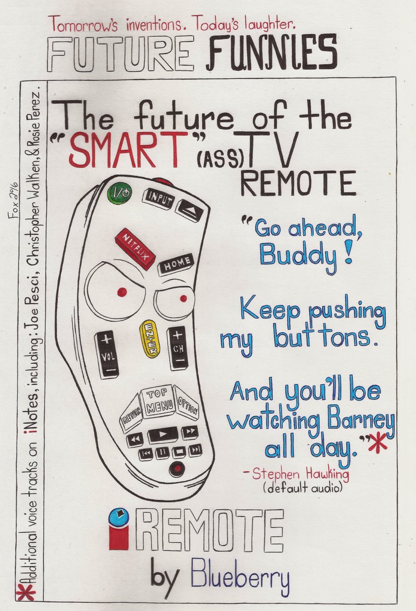BarkingMadComic's tweet photo. Future Funnies: iRemote by Blueberry https://t.co/iLg2c4K7zz #webcomics #tv #remotes #failedinventions #jokes https://t.co/1QUVOnJGdb