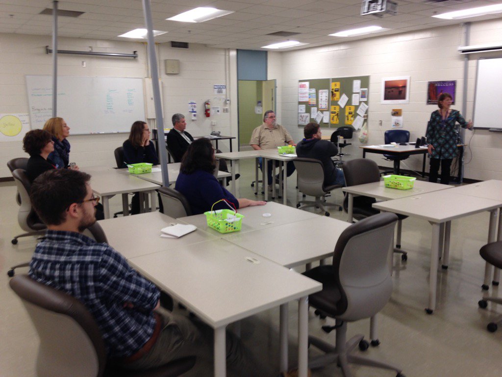 KG_CBL's tweet photo. Great day with Career Access teachers learning about the ACHIEVE program @ NSCC! #post secondary options @avrsb https://t.co/U4dvS7jAeO
