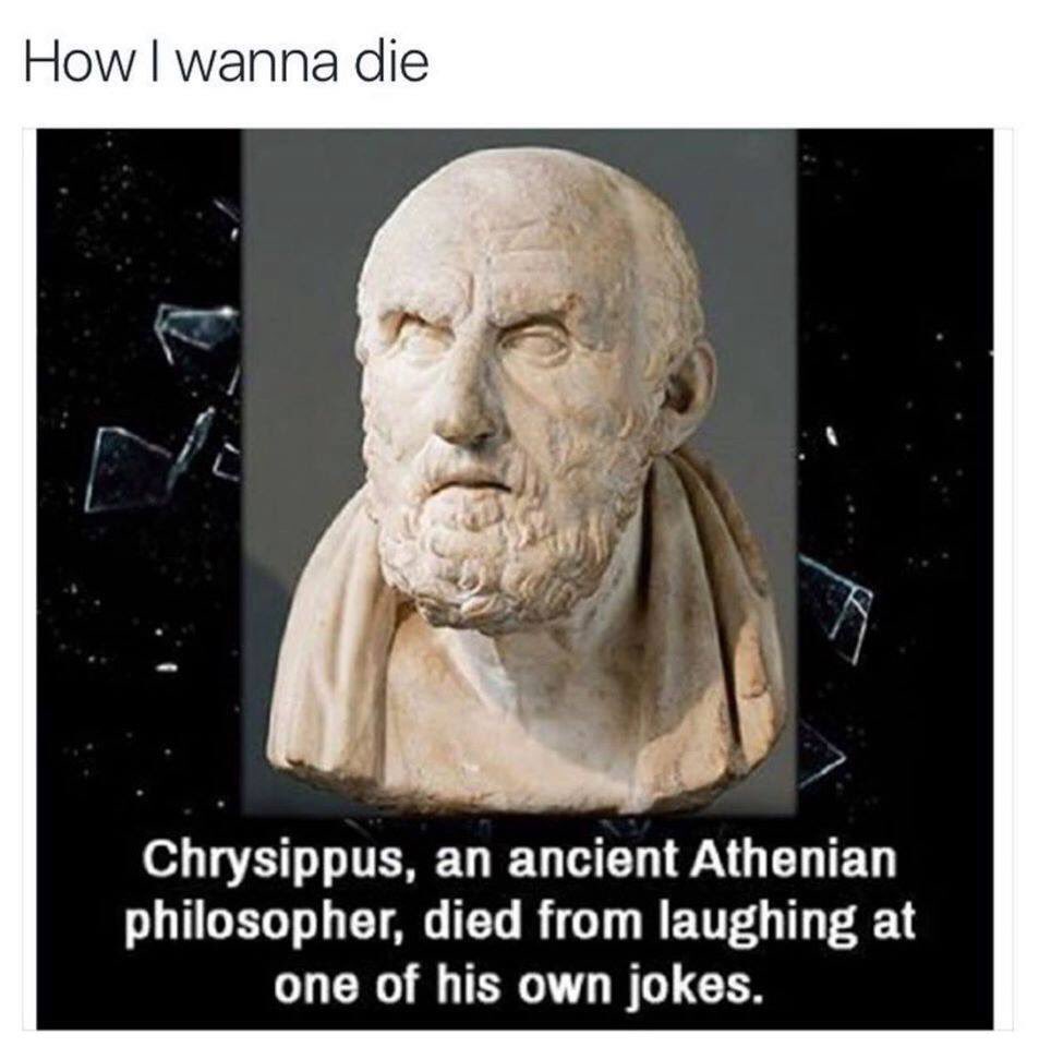 ShepHum's tweet photo. Greek philosophy case of death. Also, me. https://t.co/vFSyHtBVZ5