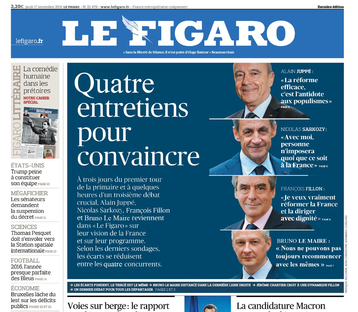 KMartenon's tweet photo. Bon, le stagiaire @Le_Figaro présente ses plus plates excuses : voici la vraie une du jour ! 🤗

Cc @PaulLarrouturou https://t.co/o5j4bz0bWa