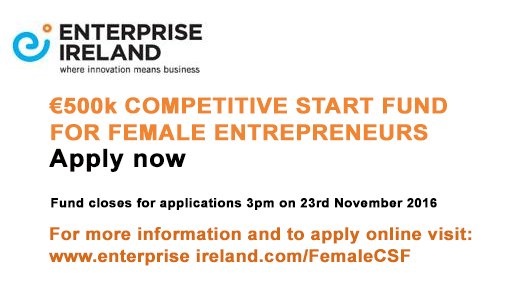 Entirl's tweet photo. Learn how the Female Competitive Start Fund can take your business to the next level: https://t.co/VCB4NT8f2w @NDRC_hq  #CSF https://t.co/UcnJ91ySnr