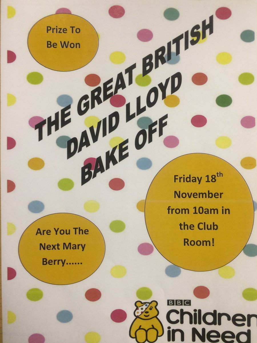 Don't miss the Bake off tomorrow...every cake gets a free drink!! Enjoy whilst watching our tennis coach suffer with a waxing from Saks 🙈