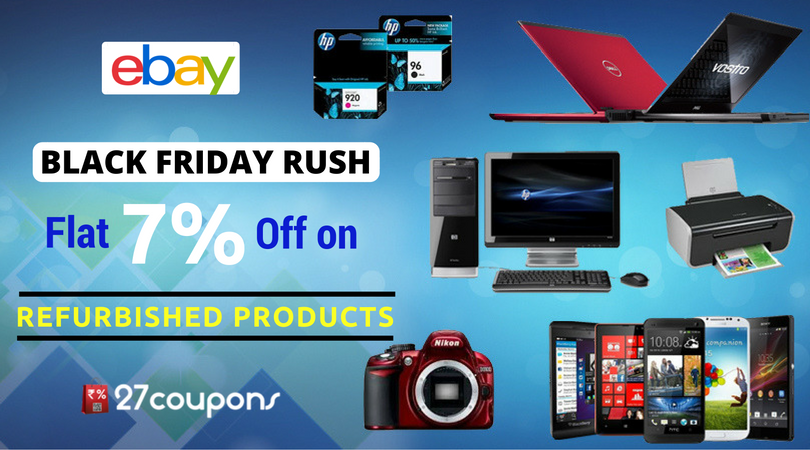 27coupons's tweet photo. Flat 7% off on #Refurbished products #ebay #ebayoffers #ebaydiscount #sale
https://t.co/wwwMNco4aL @ebayindia #ebaycoupons https://t.co/xNcavFqZ5q