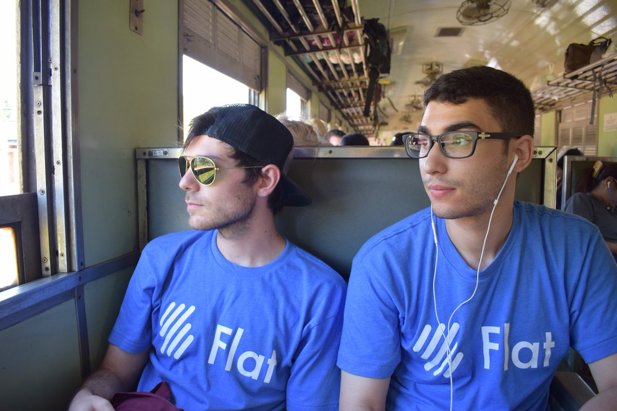 julienfouilhe's tweet photo. Big surge of signups on @flat_io from Thailand this week end, I think it may be related to our day wearing a Flat shirt in Bangkok :) https://t.co/Qryx4yJdXC