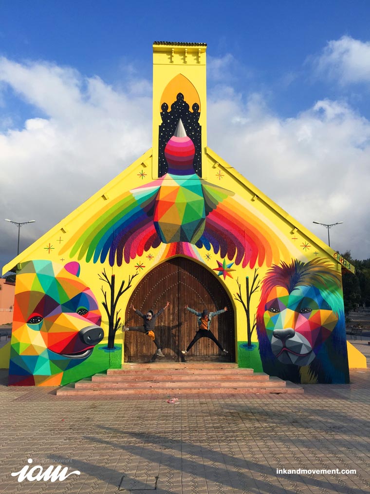 Com2Geek's tweet image. One Day / One Street Artist #10 
3/3

Okuda @OKUDART 
Church at Maroco &amp;amp;  Door at Soho 
#StreetArt #Graphic #art #design