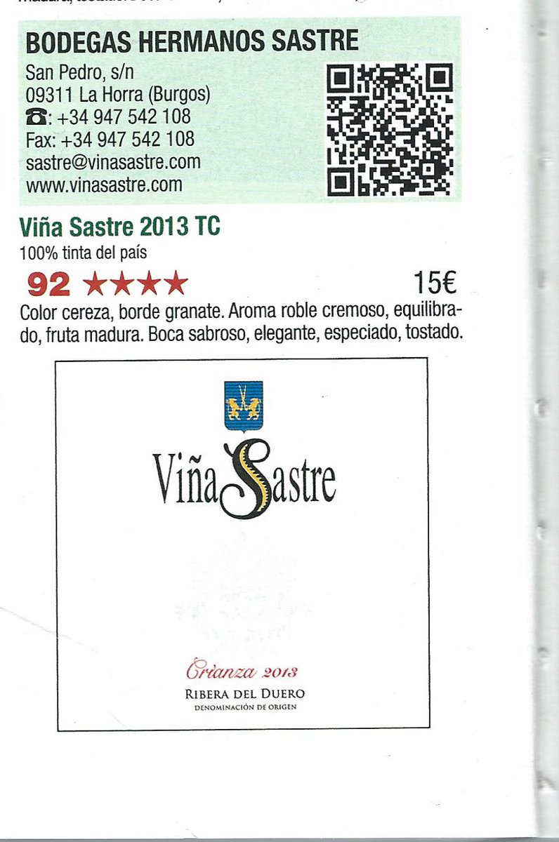 ¡Ya ha salido la @GuiaPenin 2017! Y con ella la reseña para nuestro Crianza 2013, un gran valor calidad-precio. #RiberadelDuero #DrinkRibera
