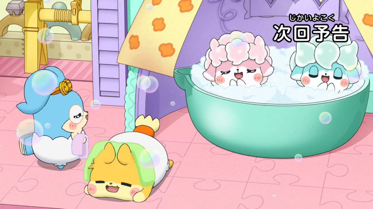 ナゼカ まもなく17 55よりヒミツのここたま第58話始まるよ 今日は大きなお友達に人気 なサリーヌ パリーヌ回 そして最もカオス らしい新ここたまムッシュ ムクンヌが登場ﾀﾞｧｱｱｱ 期待が高まる お風呂大好きさっぱりりん 画板の神様