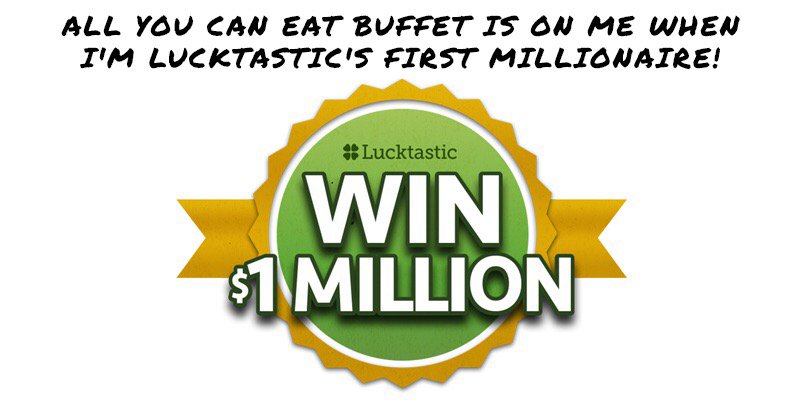 Pitt4ever's tweet photo. All you can eat buffet is on me when I'm Lucktastic's first millionaire! https://t.co/jzeb76iWPn https://t.co/HDrh2kkic8