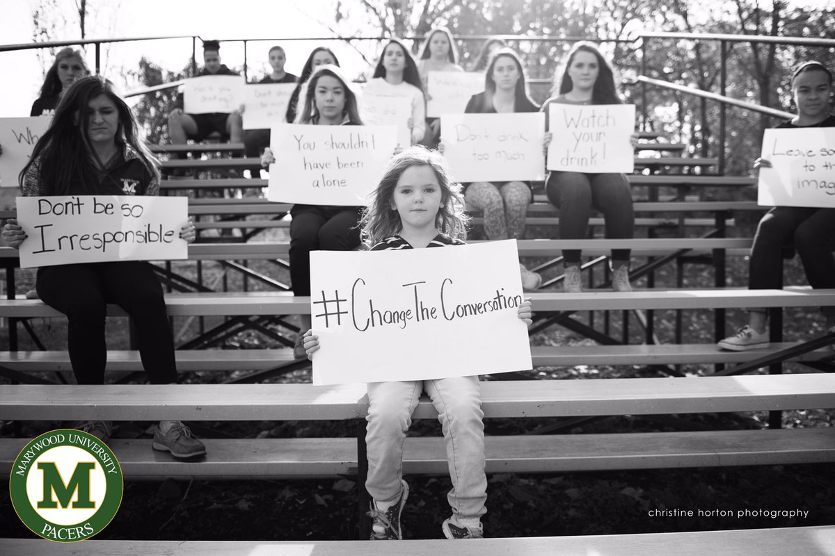 MarywoodSAAC's tweet photo. @ItsOnUs @marywoodpacers  to #changetheconversation about sexual assault and to promote healthy relationships #ItsOnUsWeek https://t.co/ptXXKzr21H