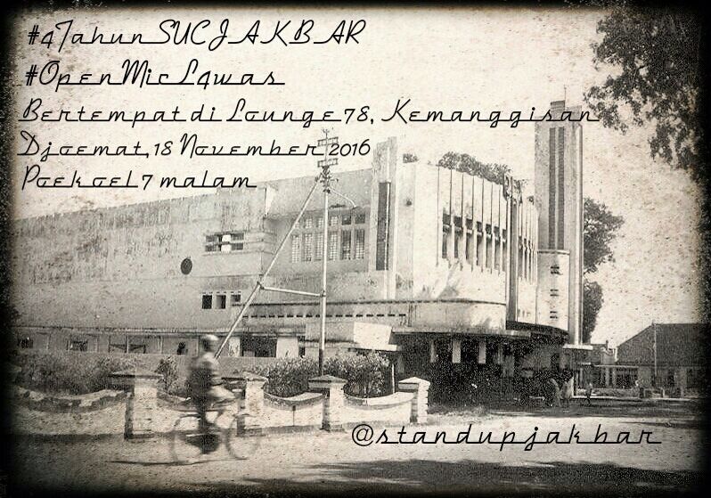 Rigensih's tweet photo. Rangkaian #4TahunSUCJAKBAR 

#OpenMicL4WAS
Jumat 18 Nov 2016
19.00 - Selesai

#SoundofJ4KBAR 
Sabtu 19 Nove 2016
18.30 - Selesai

GRATIS! https://t.co/TDcAldCWdq