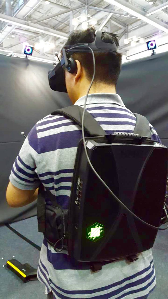 noitomocap's tweet photo. The #VR backpacks are coming! Wireless interaction with #ProjectAliceVR @Gstar_GameShow #MOCAP #TRACKING https://t.co/S22IupMhD0