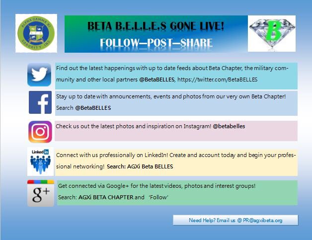 BetaBELLES's tweet image. Follow the Alpha Gamma Xi Military Sorority - Beta Chapter! @BetaBELLES #militarywomen #militarysorority #militarygreek