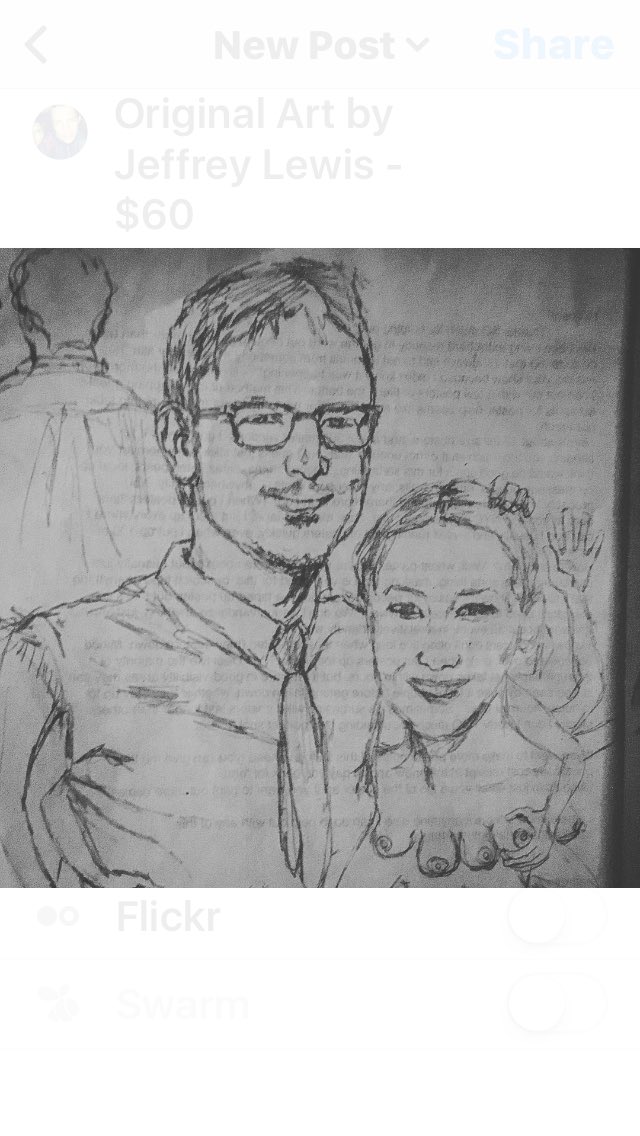 EgadzTech's tweet photo. Original Drawing by Jeffrey Lewis $60 https://t.co/kbRlDRXpD0