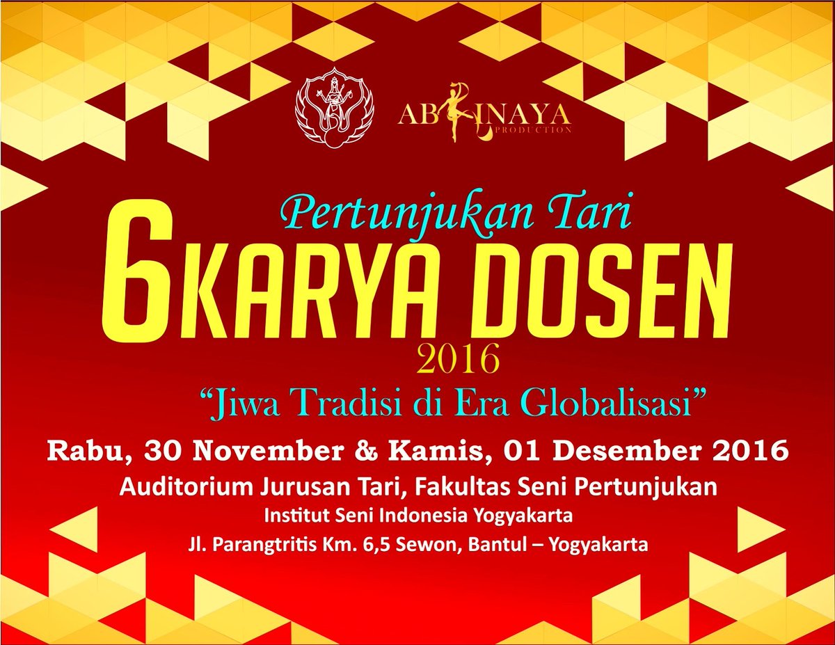 Coming soon with Abhinaya Production..30 Nov&amp;01 Des 2016 -19.30wib
CP : Karin, pin 5A3ACBCF, @Tutulans