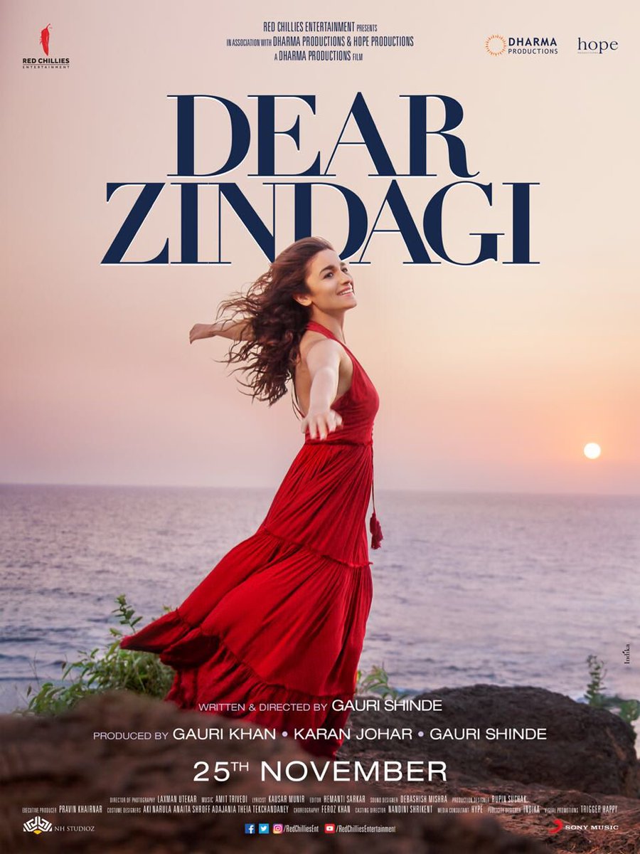 Wake up. Open your arms and just smile! Love love love life! #DearZindagi