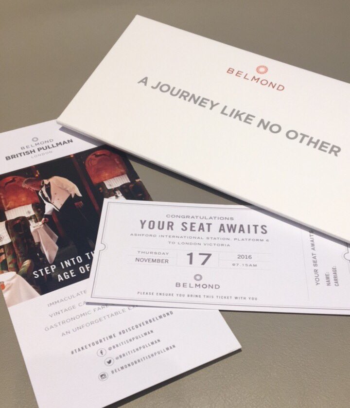 A journey like no other is about to start! <a href="/BritishPullman/">British Pullman</a> #DiscoverBelmond #TakeYourTime