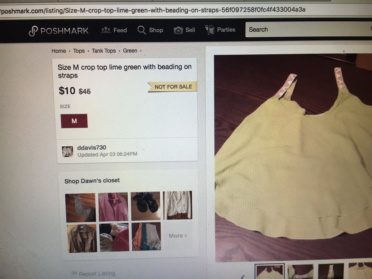 Vic_pow's tweet photo. I Go on poshmark &amp; see my mom selling my stuff &amp; notice that she legit said this shirt of mine was $45 &amp; I bought it at goodwill for 3.99 https://t.co/N99cbuQenE