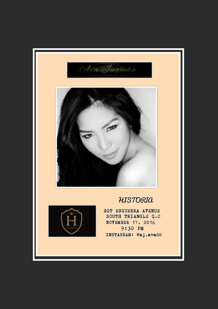 Avanatics's tweet photo. Hello guys Catch #AvaJugueta tonight at Historia. Music starts at 9:30 PM. https://t.co/yNEMUj2brF