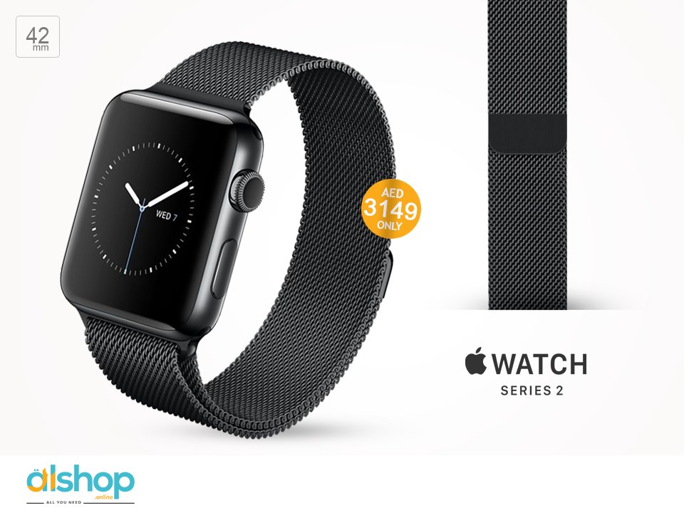 AlshopOnline's tweet photo. Introducing @Apple #WatchSeries2 42mm #SpaceBlack at AED 3,149 only. https://t.co/AlLguoLJBu #apple #AppleWatch #mydubai #dubai #UAE #KSA https://t.co/0Def7RISVG