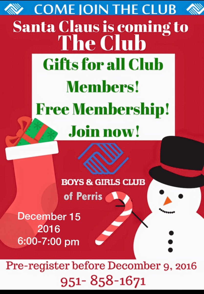 BGC_of_Perris's tweet photo. Join the Club -Santa Claus is coming to town !! https://t.co/95HJUI2yAH
