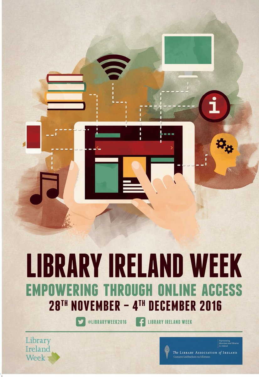 LAIonline's tweet photo. Library Week 2016 will take place from 28th Nov to 4th Dec

Register events taking place in your library online, see email for more
#liw16 https://t.co/cMUx02WzD0
