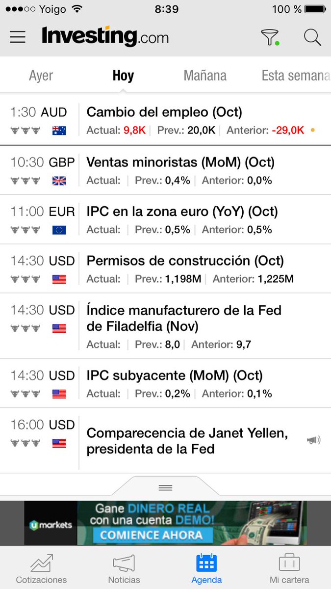 TradingH's tweet image. Buenos días, están son las noticias ha tener en cuenta hoy. #Feliztrading