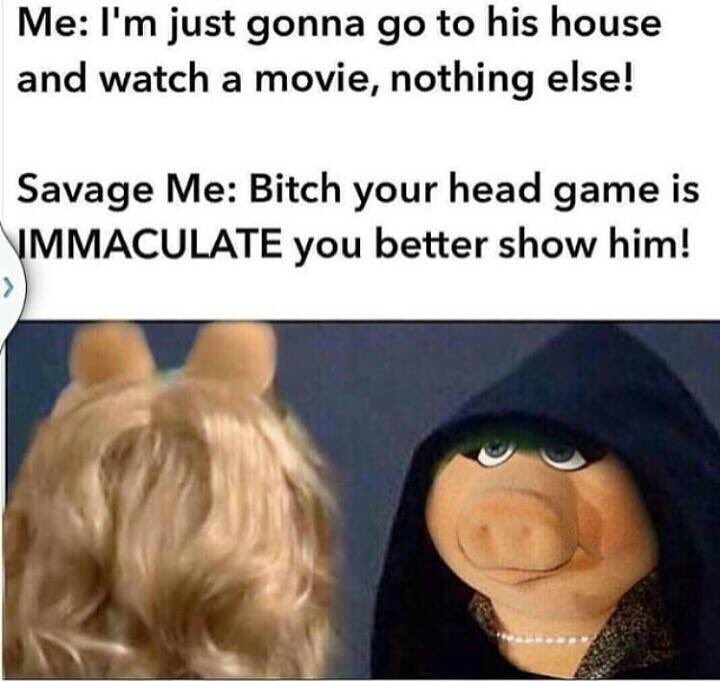 KymKynky's tweet photo. #kermitmeme #MissPiggy  #HeadGameA1 #FinishHim #JokeoftheDay #SecureDaTing show him your soul suckin powers 😂👌🏾🙌🏾😝👅💦it's your time to shine😂 https://t.co/cUy90pgBDS