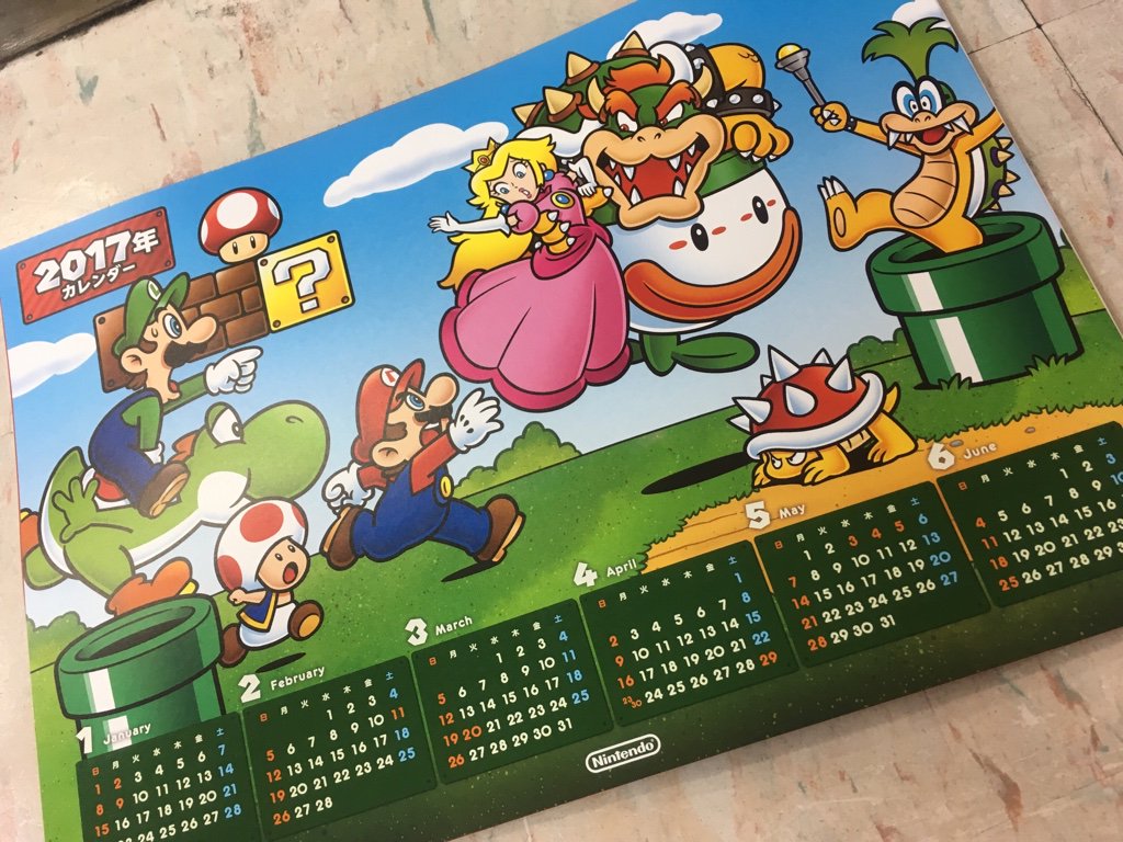 Kikai マリオが好きなひと 来年のマリオカレンダーが無い と思ったけど ソフトカタログに1年分乗ってて良かった T Co Dfecawzfmb Twitter