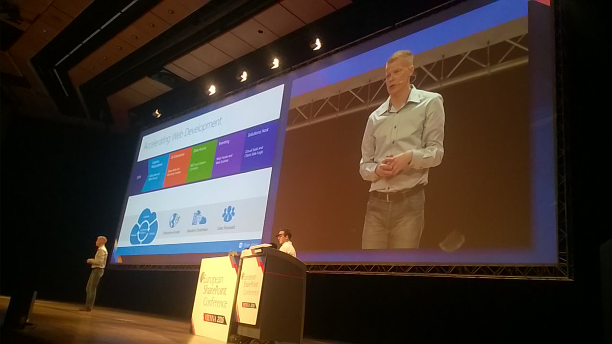 ScoutmanPt's tweet photo. #ESP16 Keynote Day 3 "New dev skills are needed but after the learning curve it feels awesome " @vesajuvonen https://t.co/k3rF3uy31C