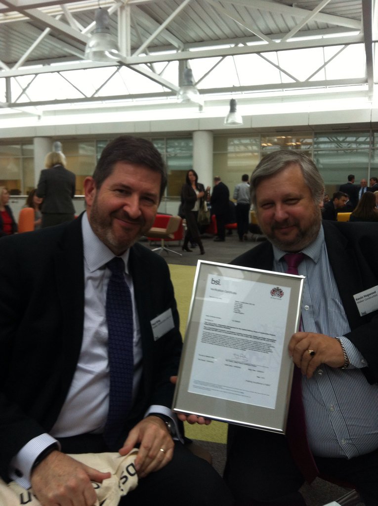 alanleigh68's tweet photo. Proud Paul King &amp; Kevin Hogwood with BSI BIM Level 2 Certificate #nfb #bsi #bim #projectfive #walkerconstruction https://t.co/60diUu7KCJ