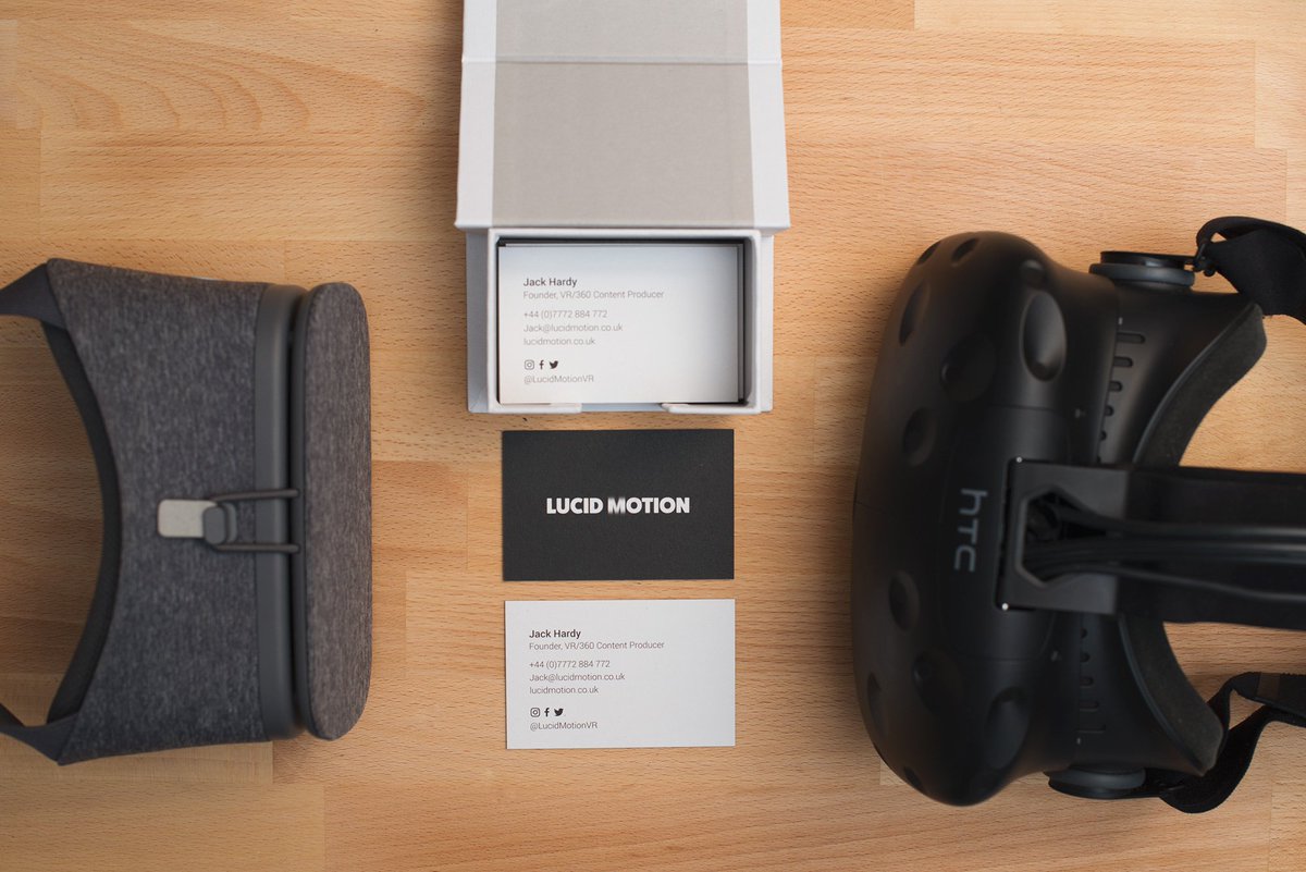 LucidMotionVR's tweet photo. New cards have arrived! #LucidMotion #LucidMotionVR #360video #VR #VirtualReality #google #daydream #HTCVive #London #businesscards https://t.co/0o3XzZvp4P