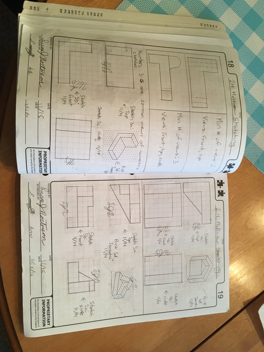LucasMortenson's tweet photo. Multi view sketching with #stemlc #pltw https://t.co/iviaf7inMy