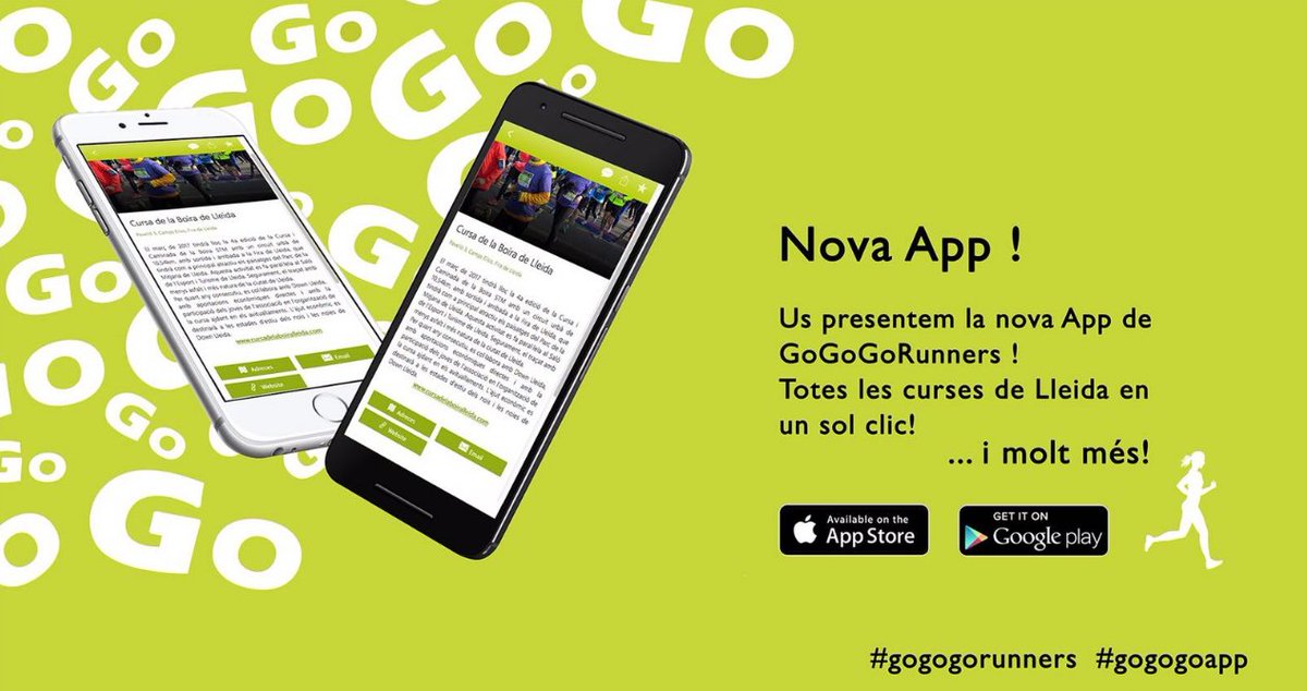 iservia's tweet photo. Nova app @GoGoGoRunners per tenir totes les curses de Lleida en un sol clic. 

#gogogorunners #gogogoapp https://t.co/Y41LTd371G