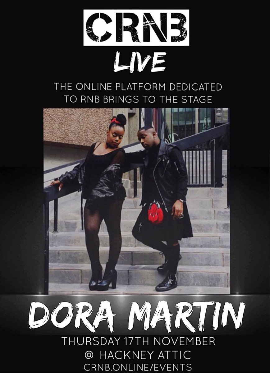 Headlining the first #CRnBLive is the awesome <a href="/weareDoraMartin/">Dora Martin</a> 17/11/16 ❤️🎶

Get your tickets now : 
eventbrite.co.uk/e/crnb-live-ti…