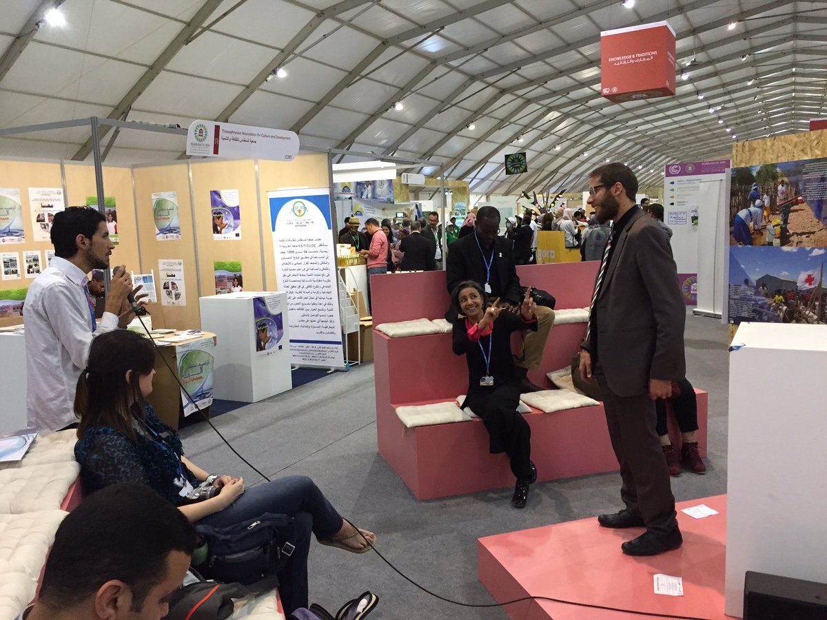 BrighterGreenNY's tweet photo. #AnimalWelfare forum in Arabic and French at #COP22 in the green zone featuring #RAPAD and @code_animal https://t.co/fdv4s358Gi