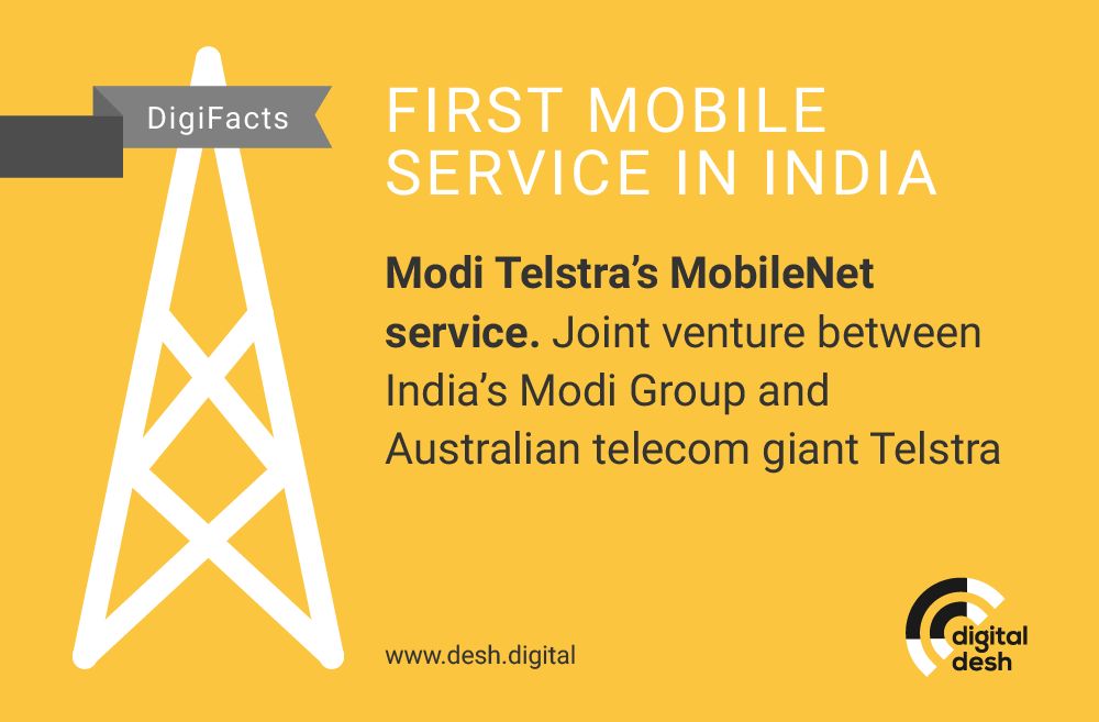 DigitalDesh's tweet image. #India boasts of incredible #mobtech with over a billion subscribers. But when did the country first see mob tech? More below! #DigiFacts