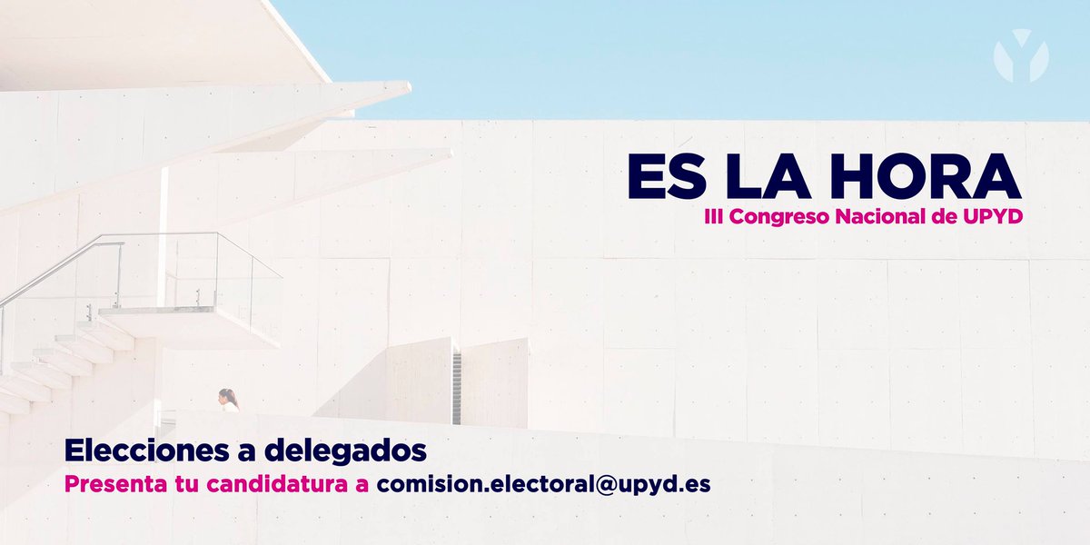 📣¿Quieres presentar tu candidatura a delegado? ¡Todavía estás a tiempo! Más infoℹ️: upyd.es/s/3congreso/ #IIICongresoNacionalUPYD