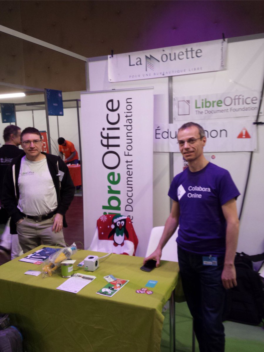 CollaboraOffice's tweet image. Philippe Hemmel and Christophe Cazin at the LibreOffice stand at #OSSPARIS16!